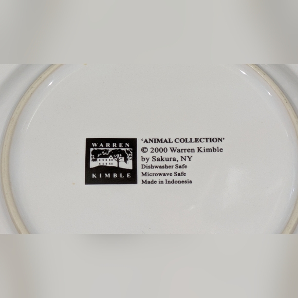 8" Warren Kimble By Sakura Animal Collection Plate. COW. - Picture 3 of 3